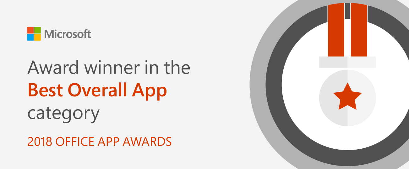 Picture of 2018 Microsoft Office App Awards in Best Overall App category