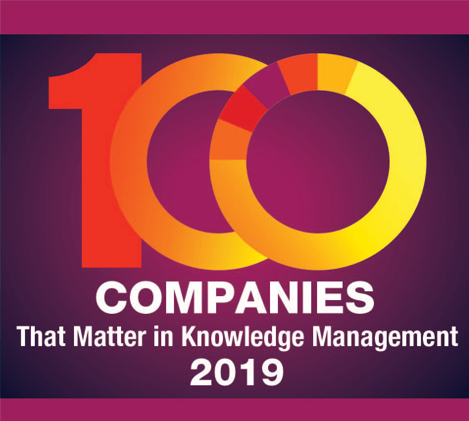 Logo of 100 companies that matter in knowledge management 2019