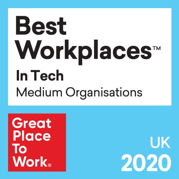 Logo of best workplaces in tech 2020