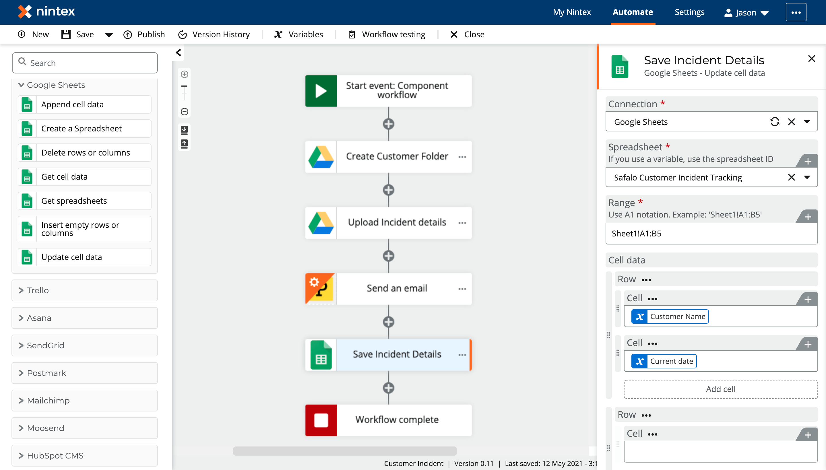 Picture of connectors and the Nintex Xtensions framework