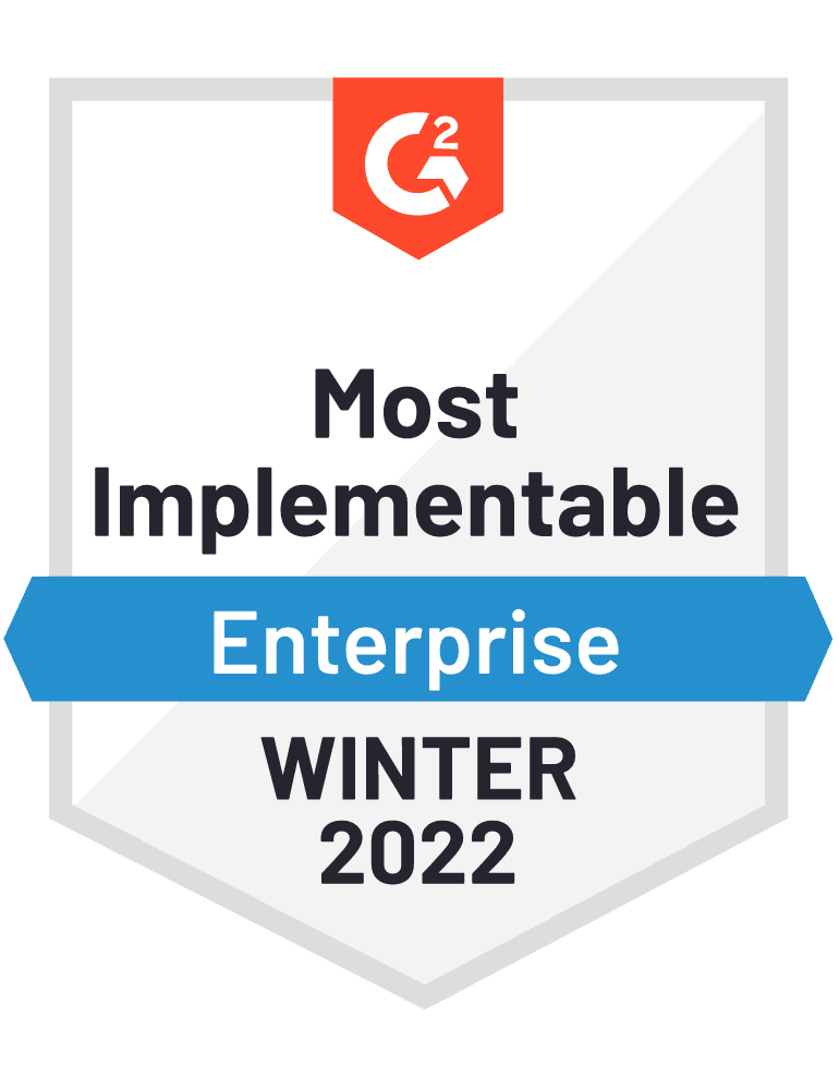 G2 Grid Leader medal Nintex most implementable enterprise