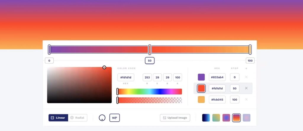 Skuid Design Studio interface color selector from 14:13.