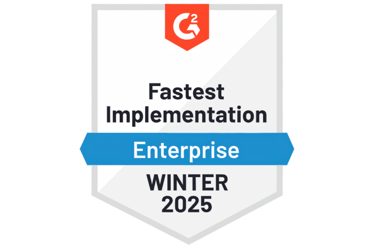 G2 Fastest Implementation Enterprise Winter 2025