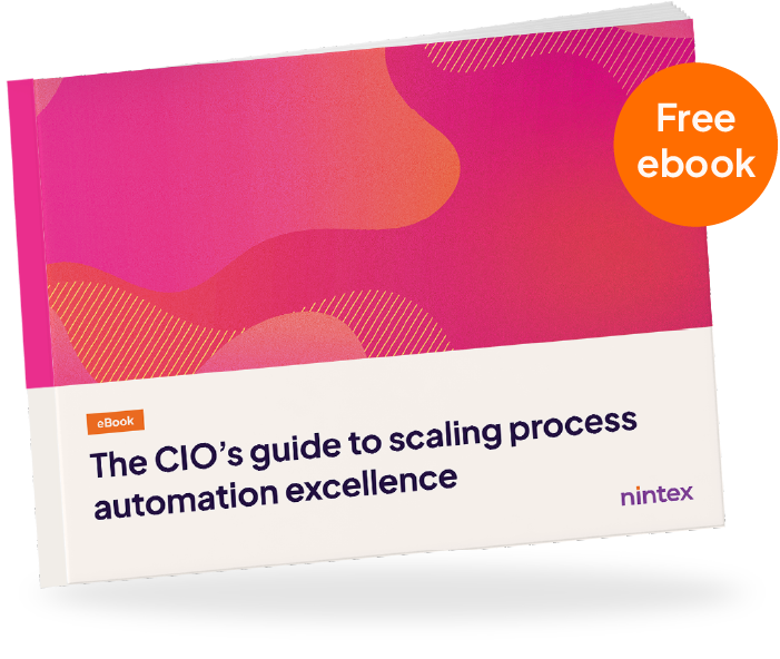 Image of the eBook cover: The CIO's guide to scaling process automation excellence.