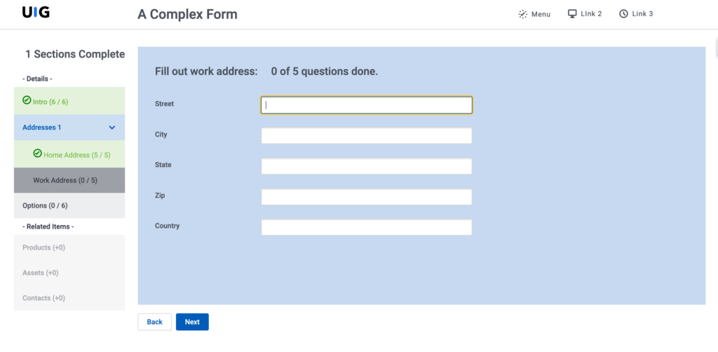 Image of Nintex navigation UI