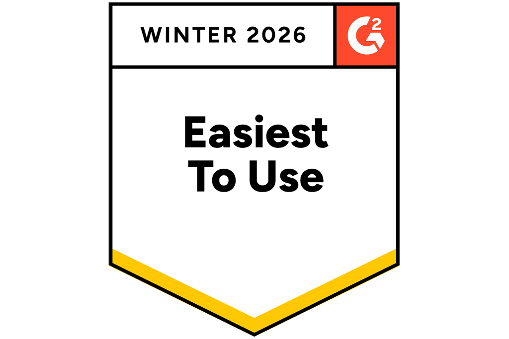 G2 Easiest-To-Use Winter 2026 badge