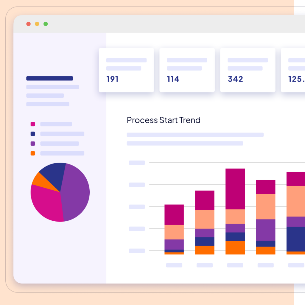A graphical representation of the user interface from the Nintex App Dev dashboard.