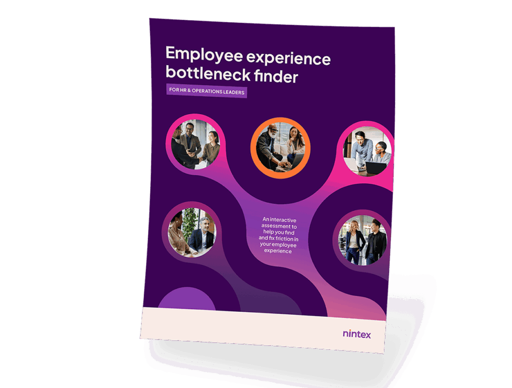 Cover of Nintex's free employee experience bottleneck finder.
